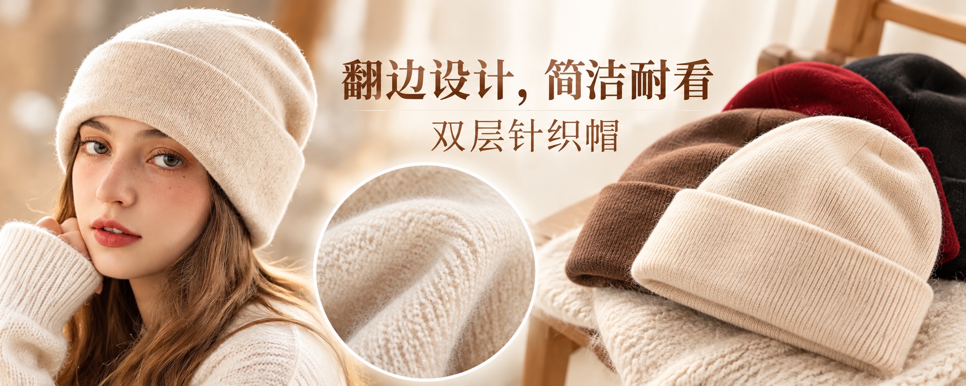 【即将到货】全羊毛翻边针织帽|细针与粗针·21款可选 2