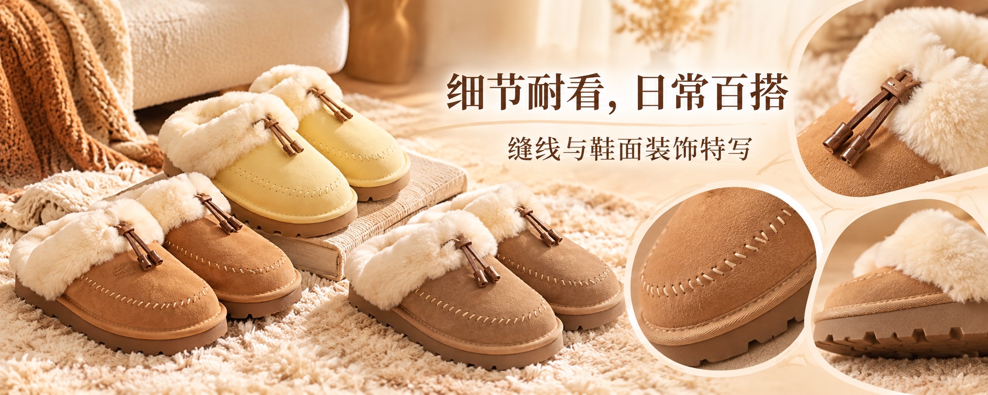 【即将到货】羊毛绒边穆勒棉拖|三色可选·35–40码 4