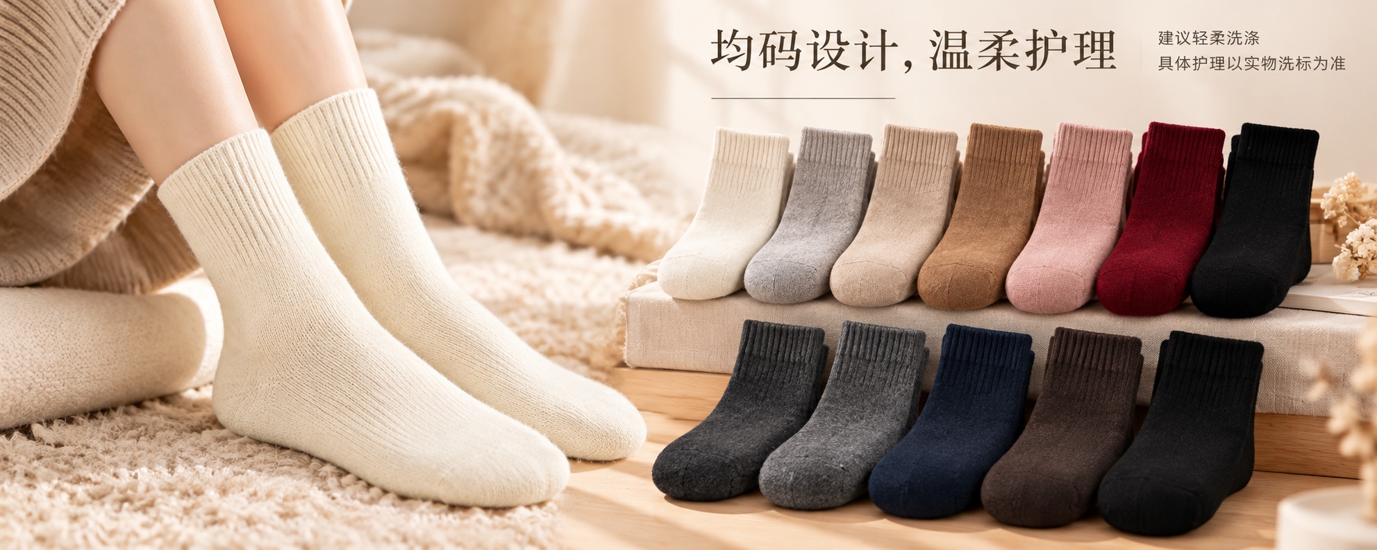【即将到货】羊毛混纺保暖袜|女款62%·男款46%·多组合 5