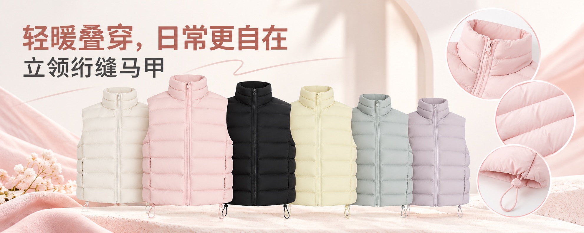 【即将到货】立领轻暖绗缝马甲｜六色可选·S–XL 1
