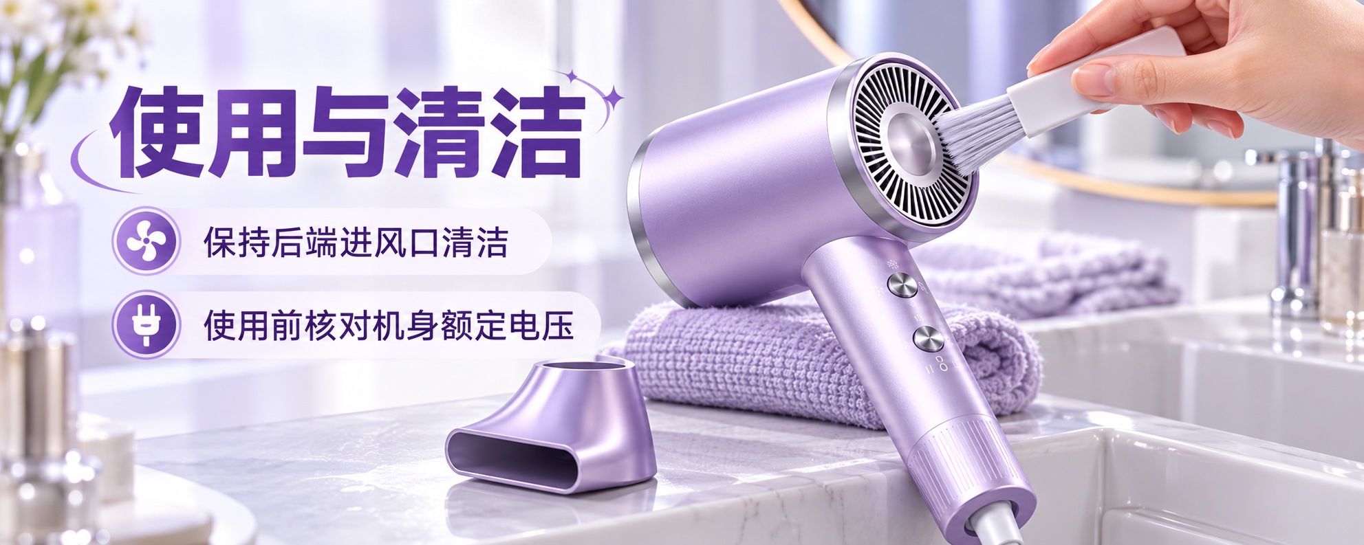 【即将到货】轻巧家用吹风机|紫白银三色·标准与礼盒款 5