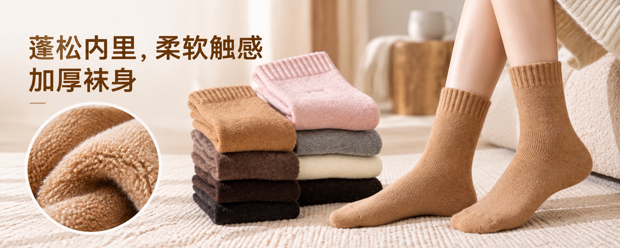 【即将到货】加绒毛圈保暖长袜|3双/5双装·均码 2