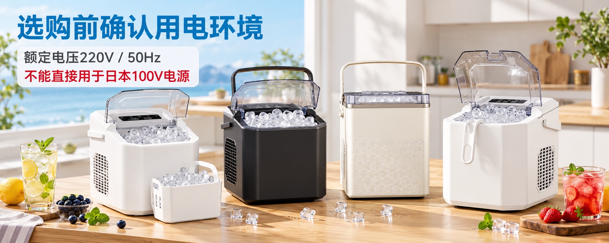 【即将到货】桌面家用制冰机|子弹冰·多配置可选·220V 5