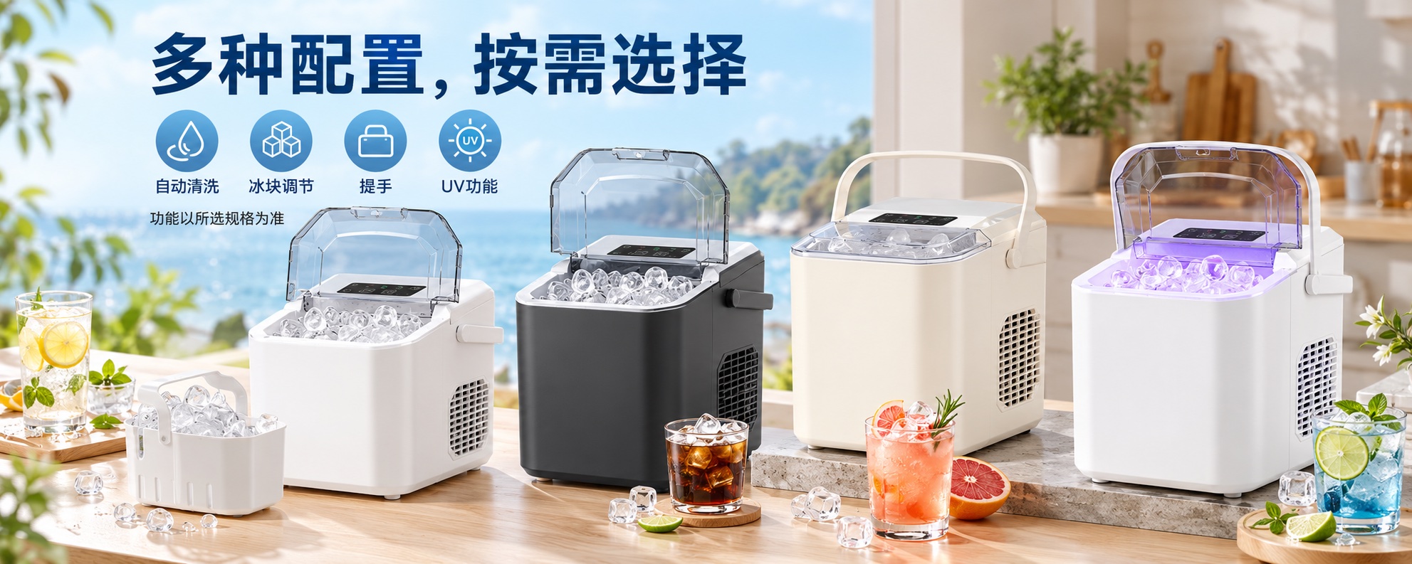 【即将到货】桌面家用制冰机|子弹冰·多配置可选·220V 3