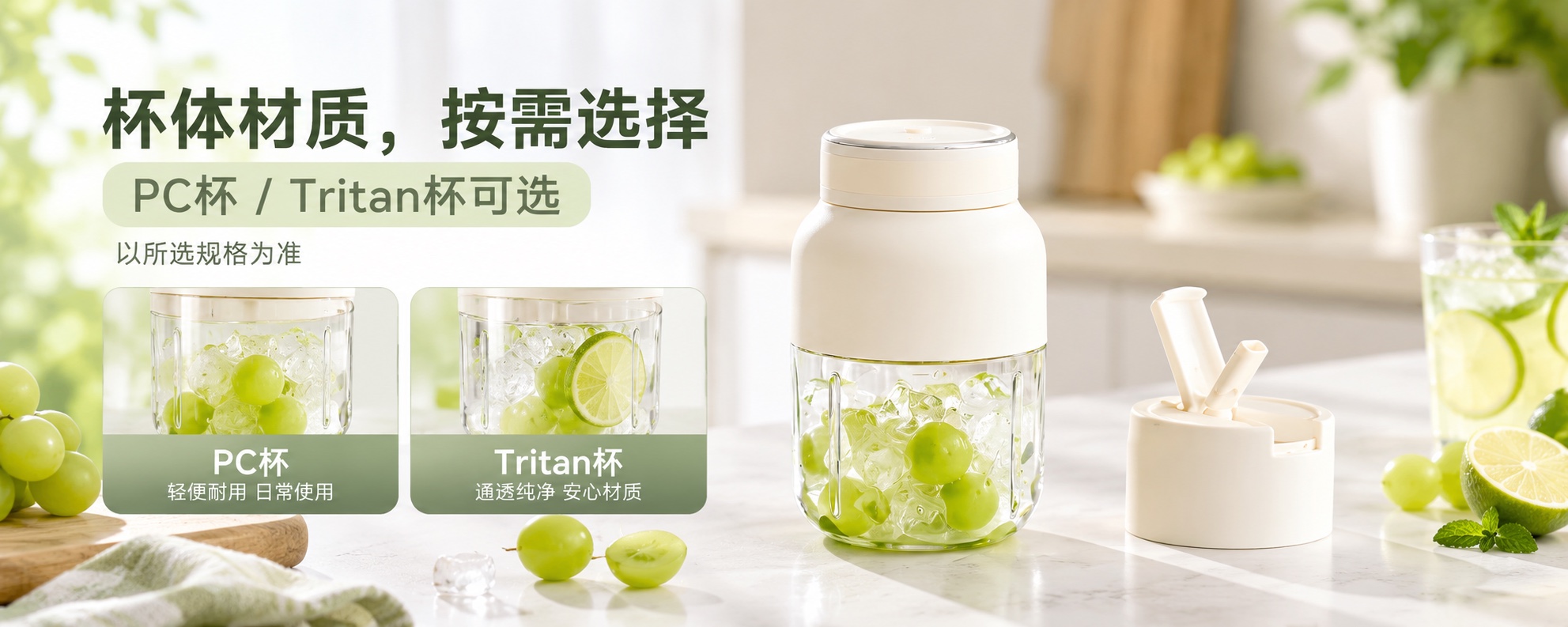 【即将到货】便携榨汁杯|一杯双盖·PC/Tritan材质可选 3