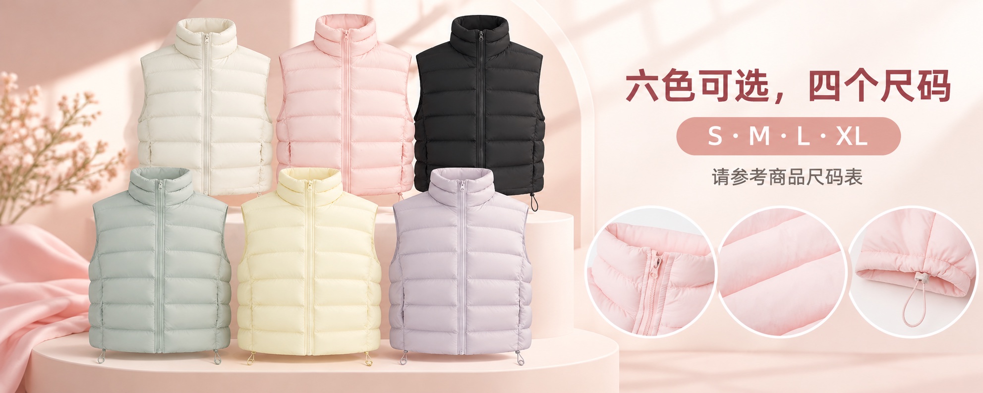 【即将到货】立领轻暖绗缝马甲｜六色可选·S–XL 5