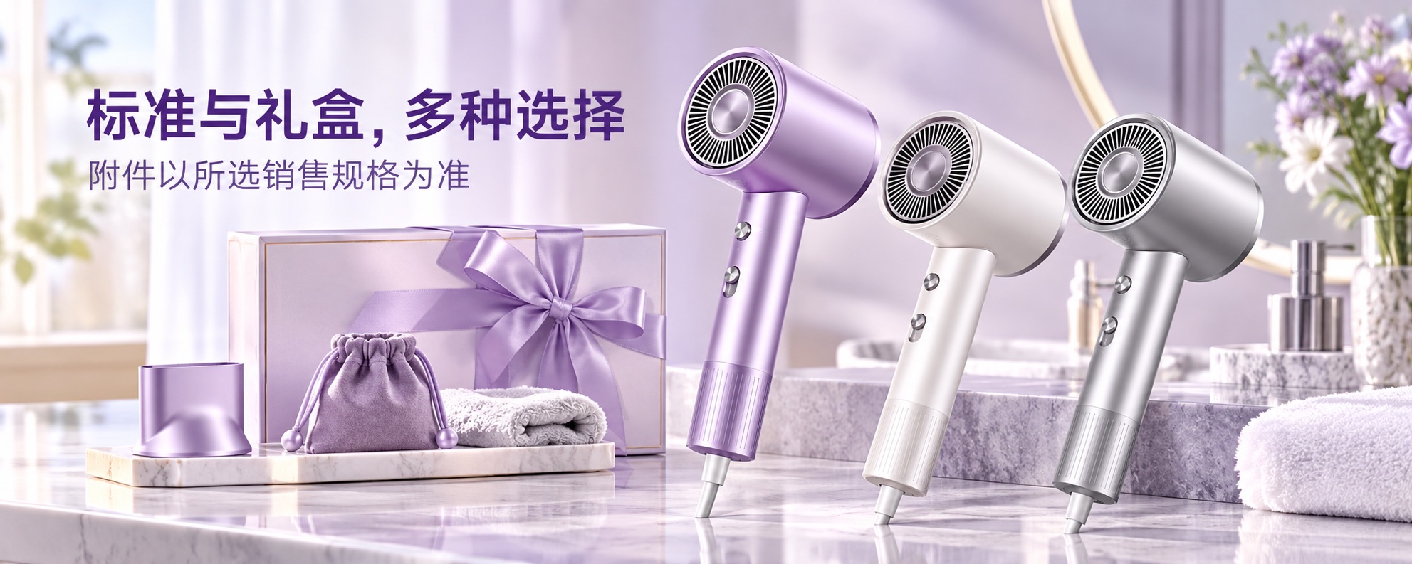 【即将到货】轻巧家用吹风机|紫白银三色·标准与礼盒款 4