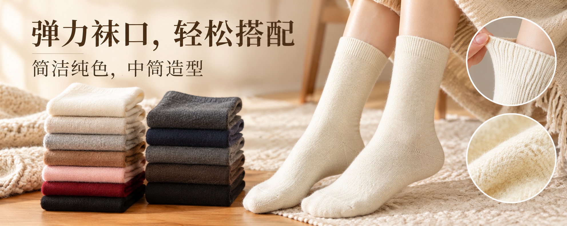 【即将到货】羊毛混纺保暖袜|女款62%·男款46%·多组合 3