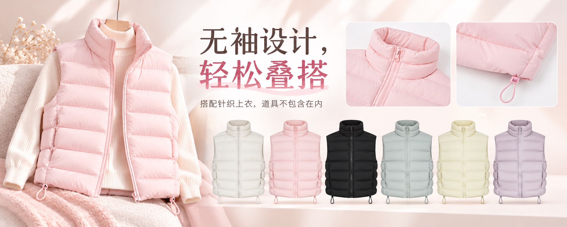 【即将到货】立领轻暖绗缝马甲｜六色可选·S–XL 4