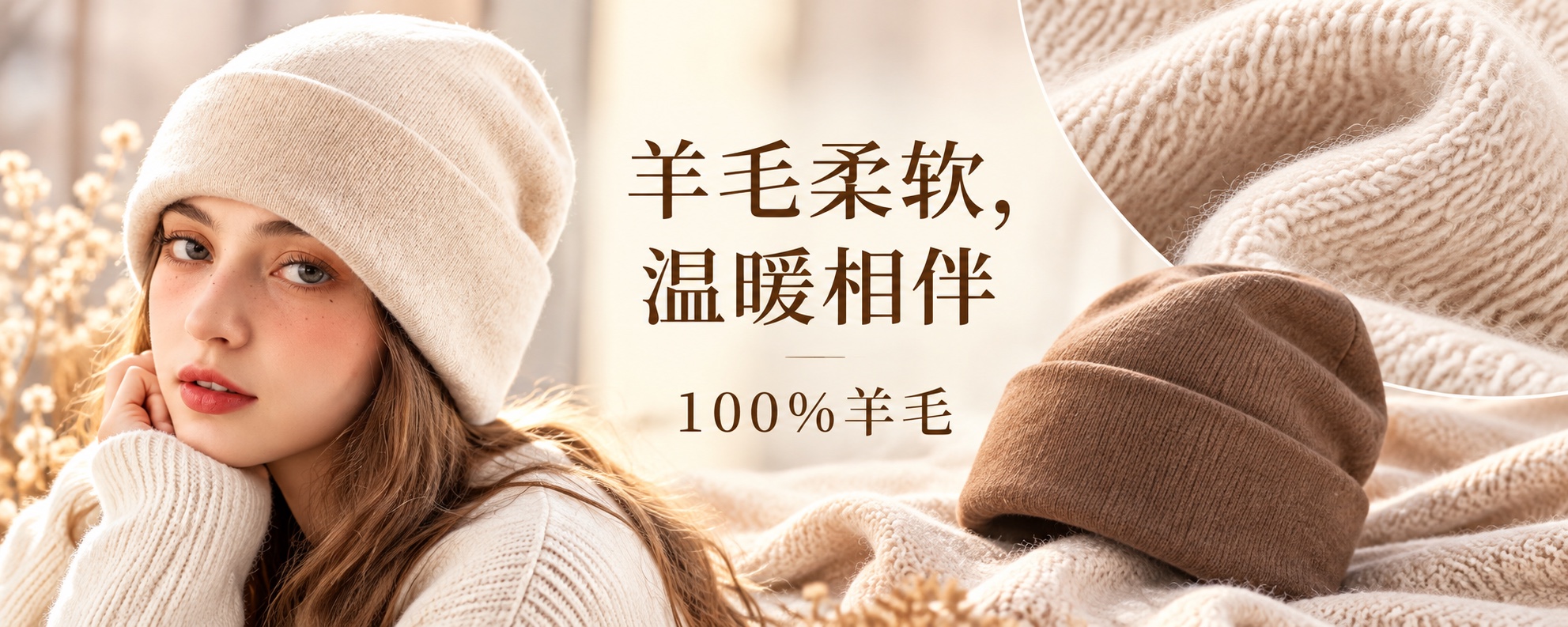 【即将到货】全羊毛翻边针织帽|细针与粗针·21款可选 1