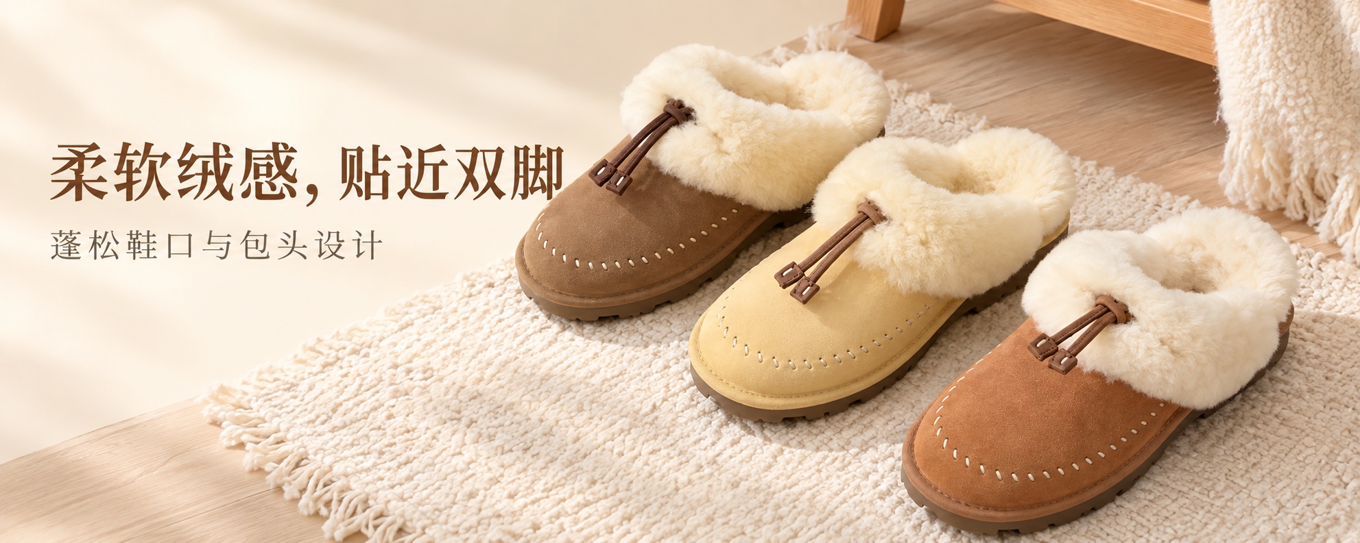 【即将到货】抽绳绒边包头棉拖|三色·标准与柔软升级款 3