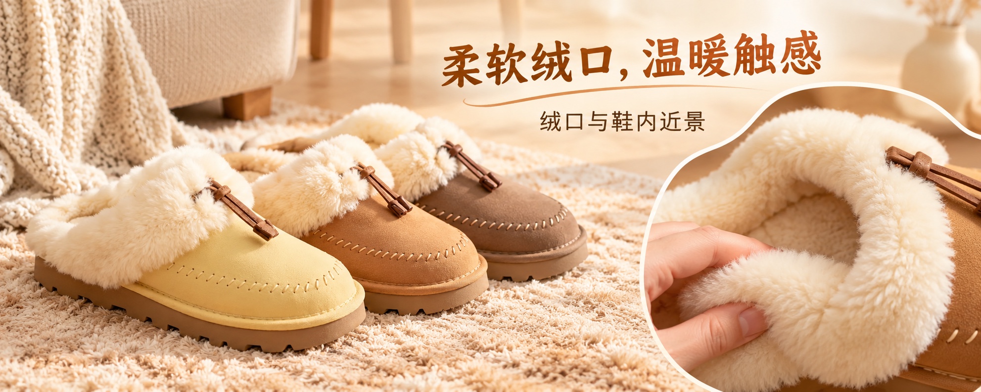 【即将到货】羊毛绒边穆勒棉拖|三色可选·35–40码 2