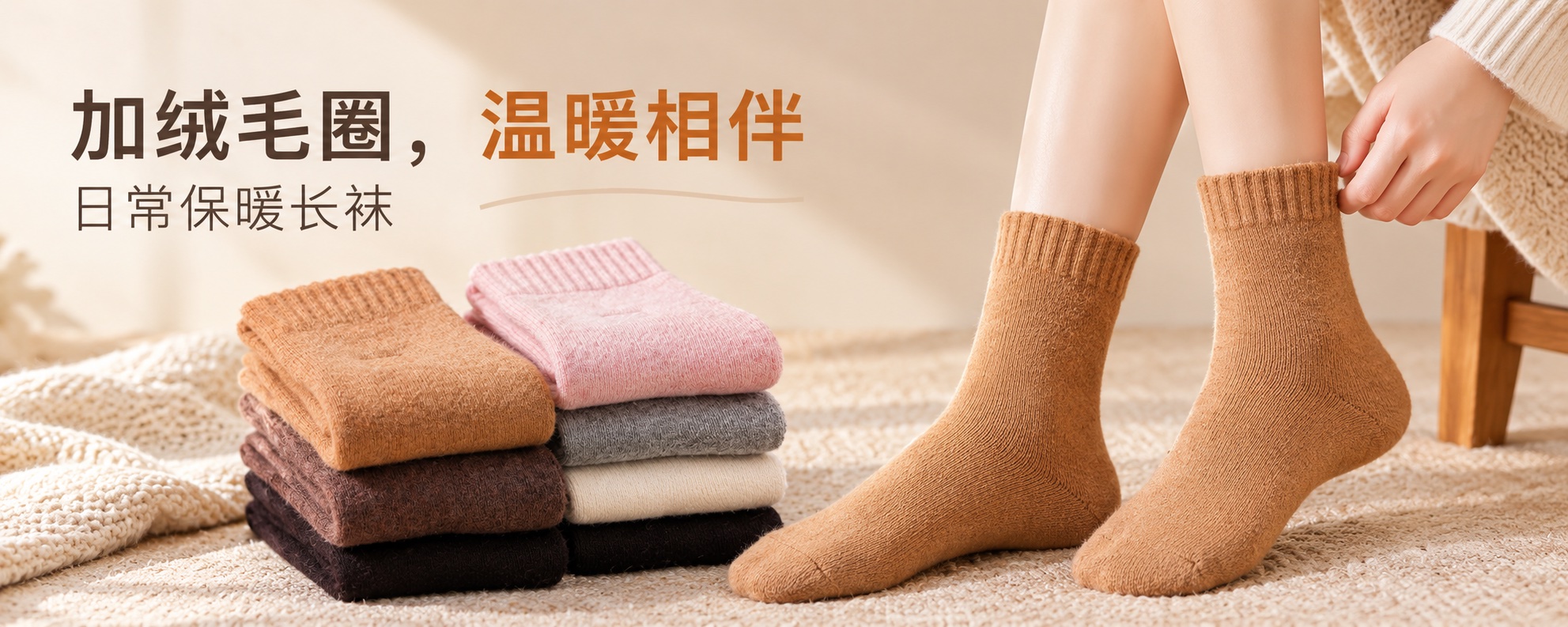 【即将到货】加绒毛圈保暖长袜|3双/5双装·均码 1