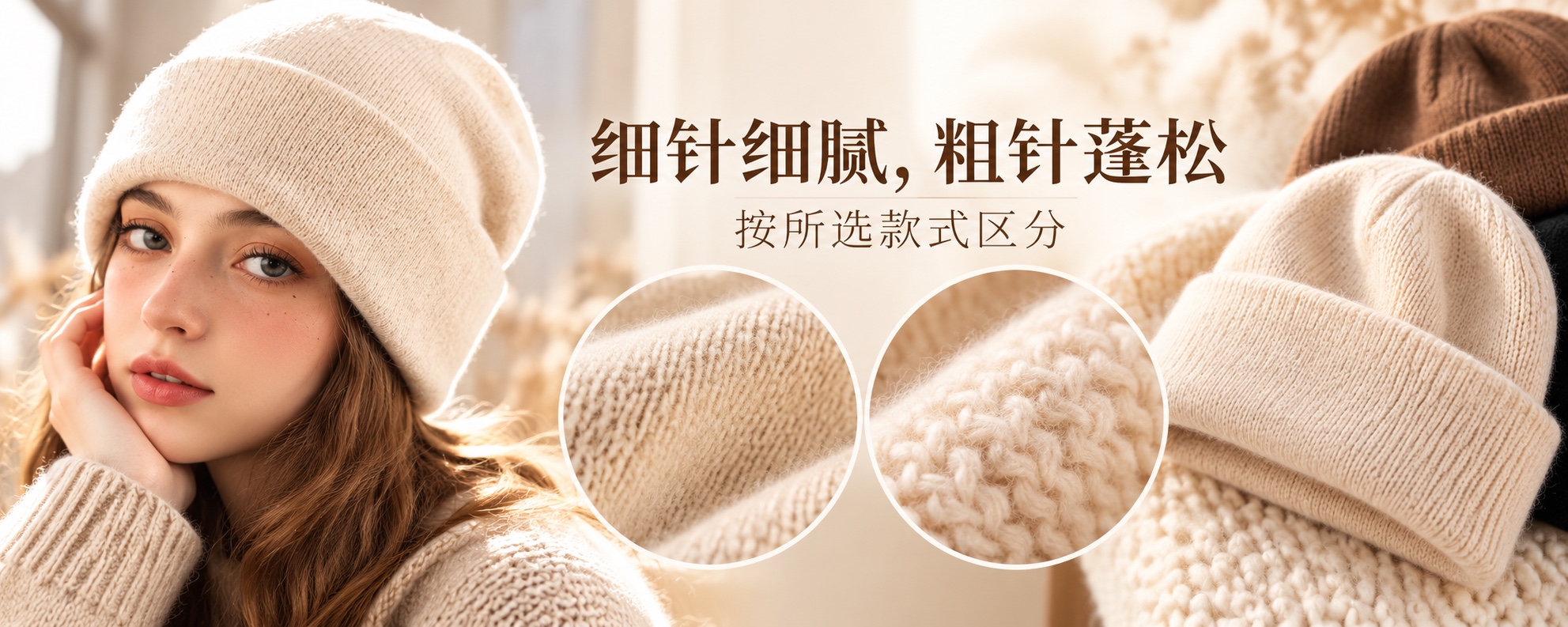 【即将到货】全羊毛翻边针织帽|细针与粗针·21款可选 3