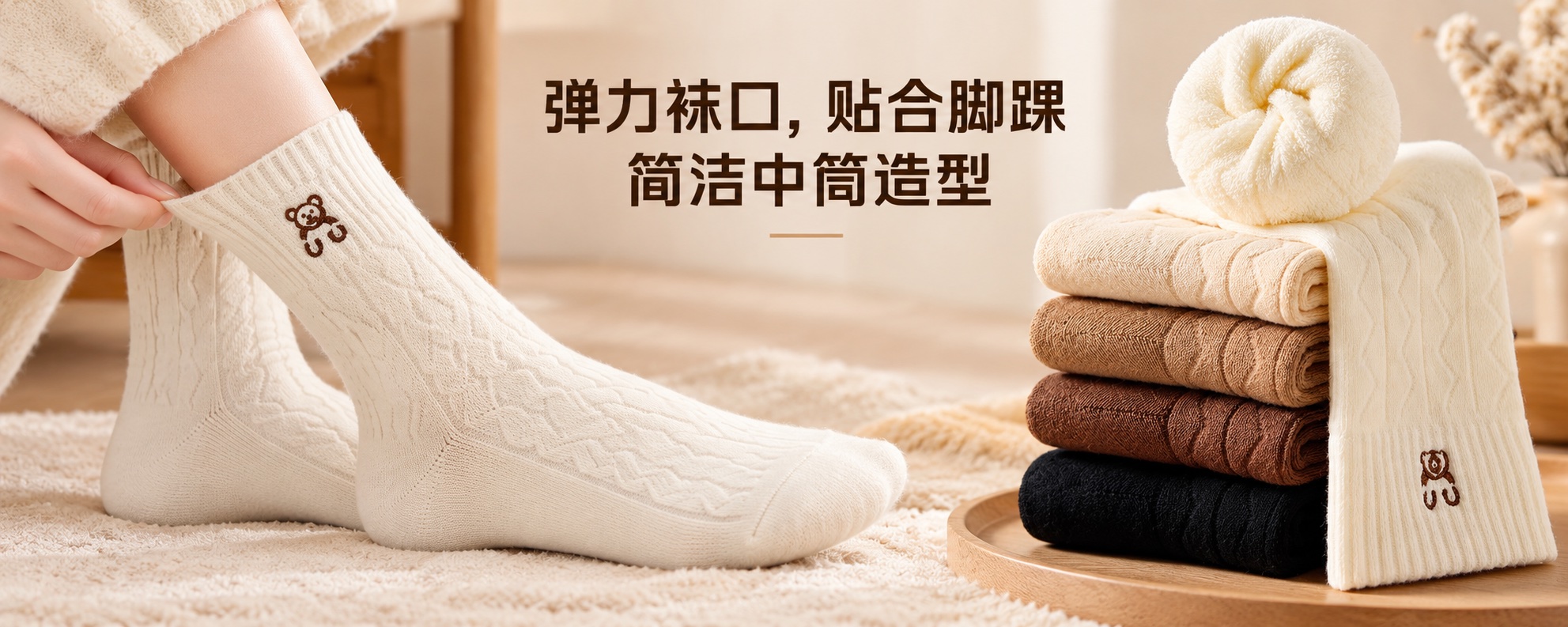 【即将到货】小熊毛圈保暖中筒袜|5双/10双装·均码 3