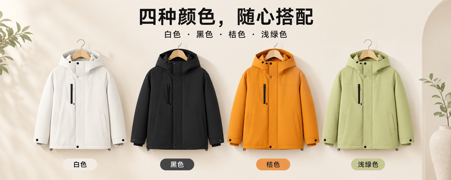 【即将到货】高领连帽鹅绒外套|男女同款·4色·S–2XL 2