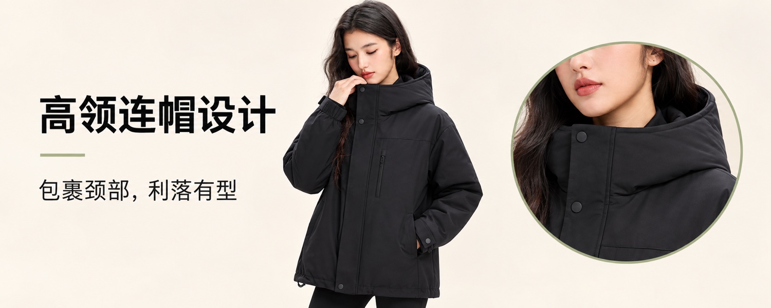 【即将到货】高领连帽鹅绒外套|男女同款·4色·S–2XL 4