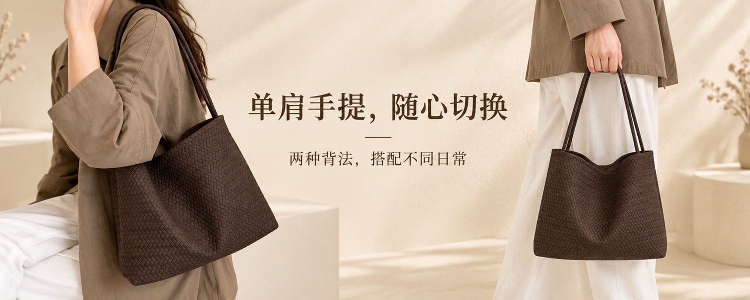 【即将到货】复古咖色编织纹理单肩包|手提肩背·日常百搭 3