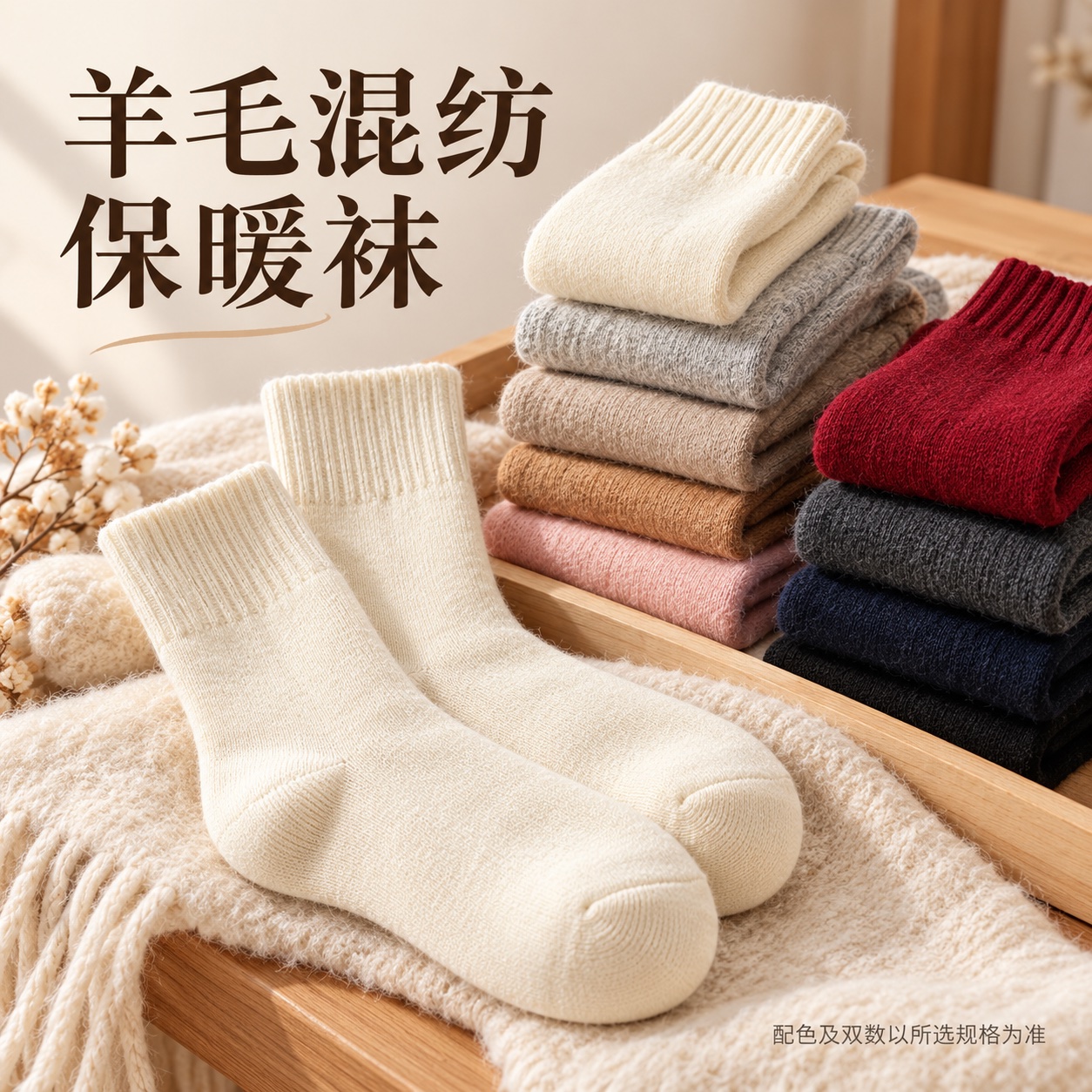 【即将到货】羊毛混纺保暖袜｜女款62%·男款46%·多组合