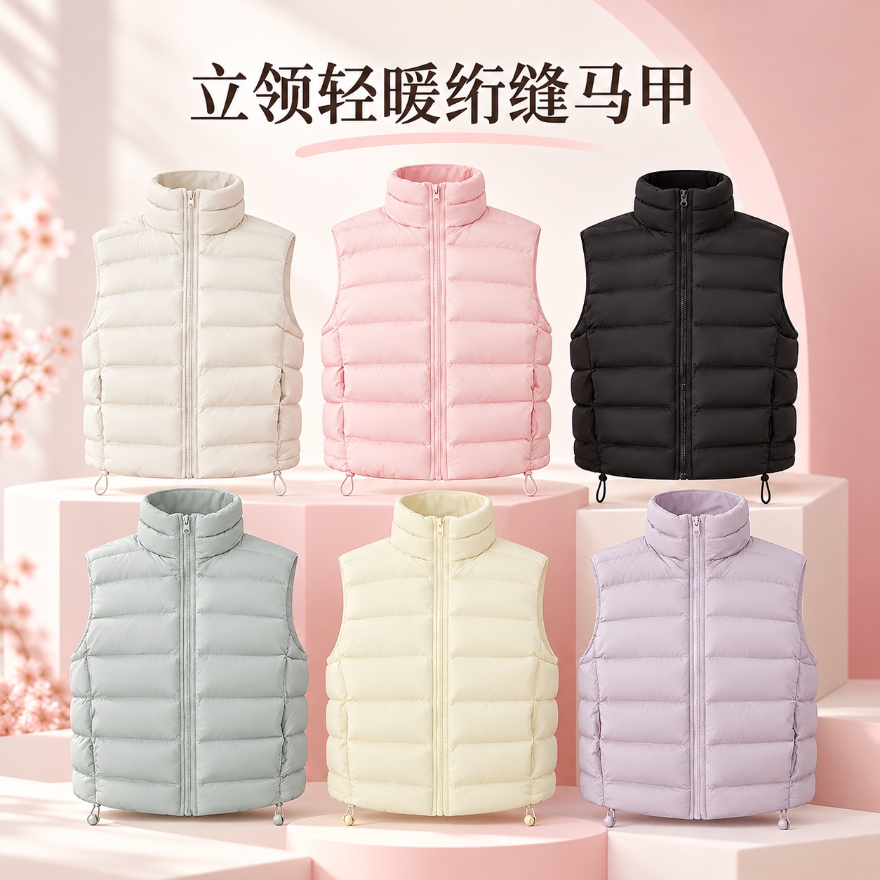 【即将到货】立领轻暖绗缝马甲｜六色可选·S–XL