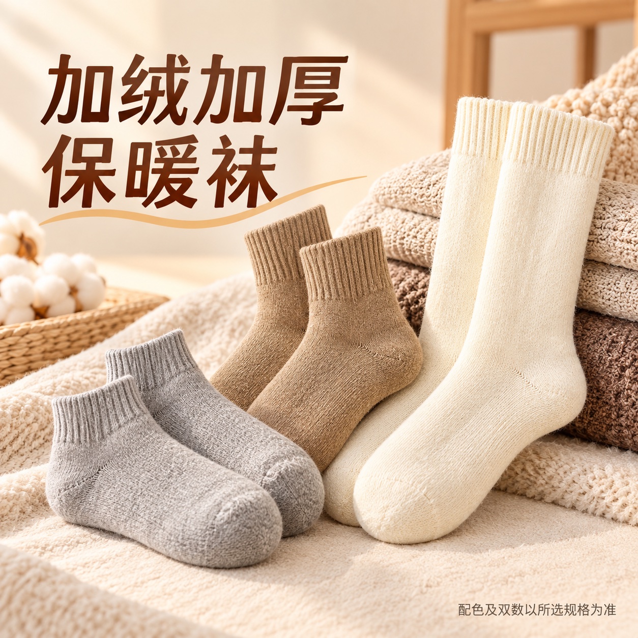 【即将到货】加绒加厚保暖袜｜男女款·多色组合