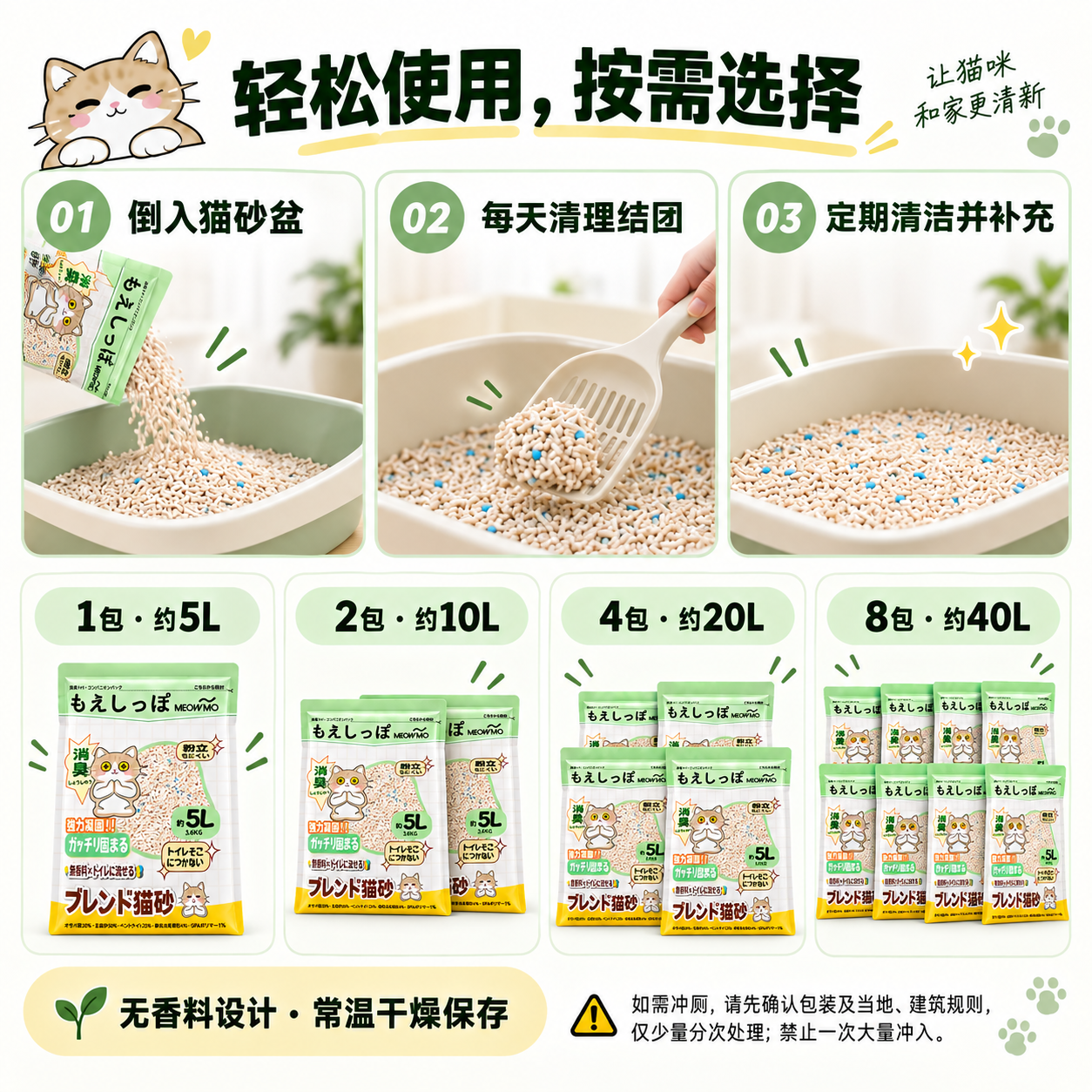 MEOWMO 5in1 五合一混合猫砂 5
